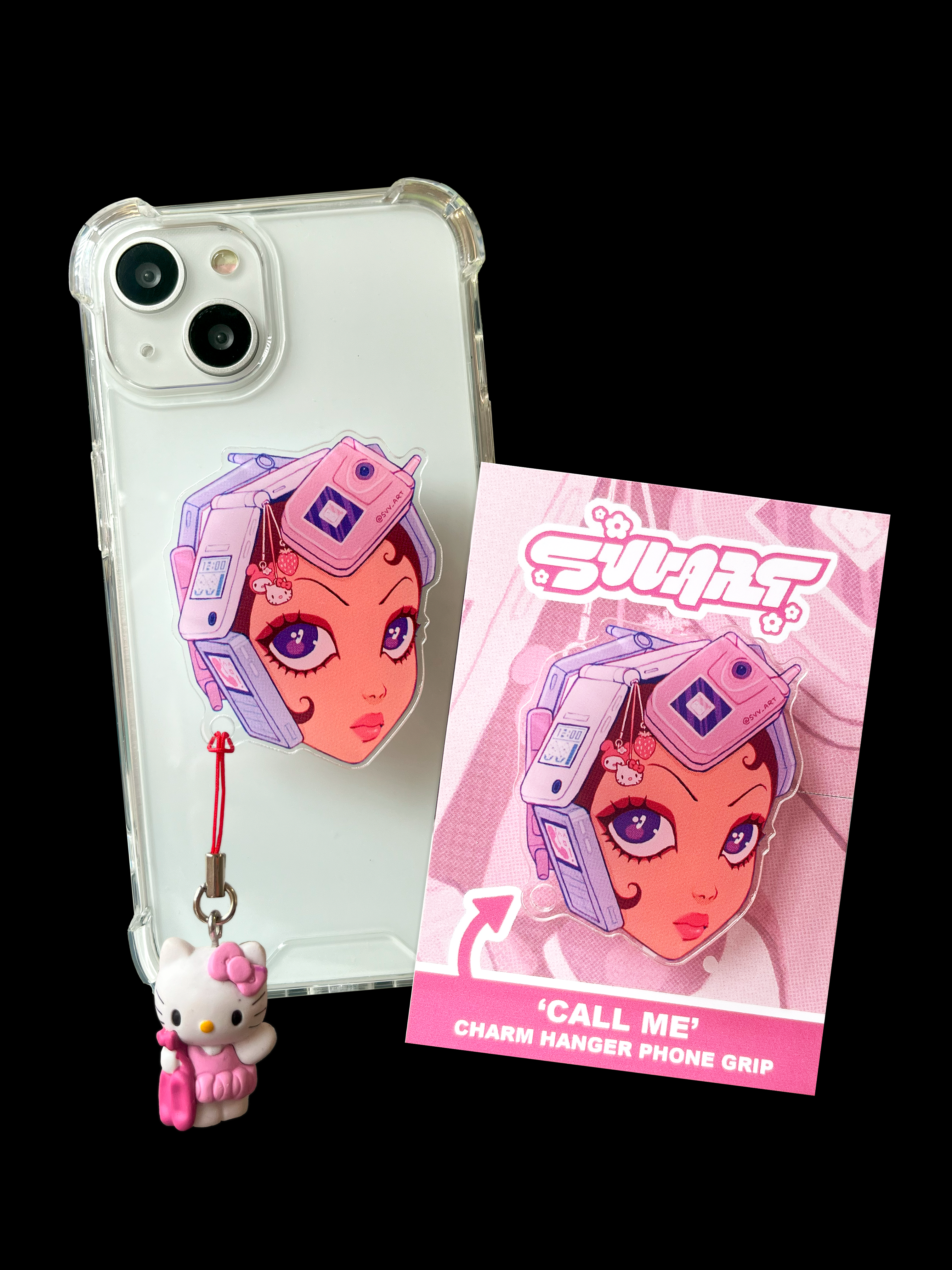 'Call Me' Charm Hanger Phone Grip