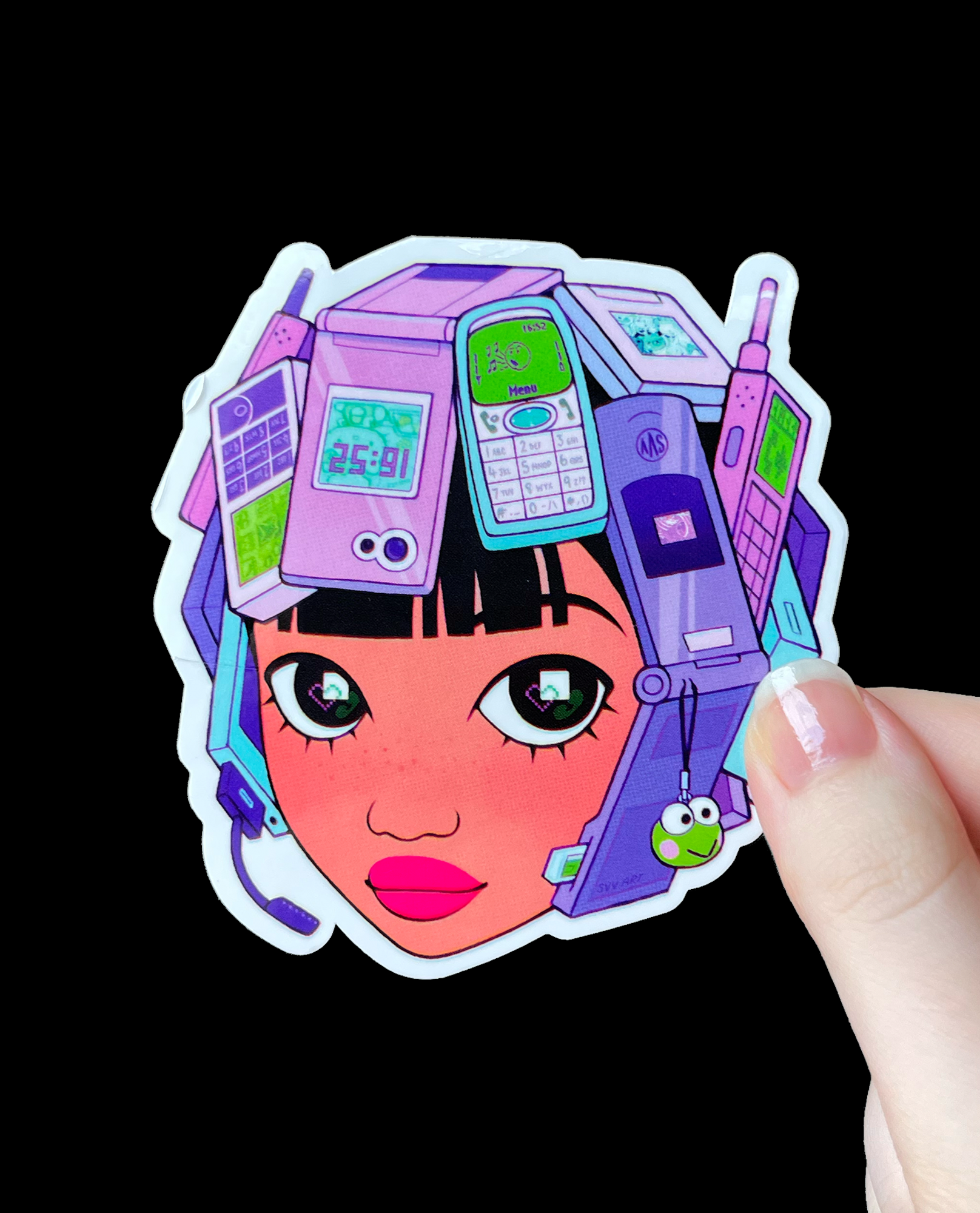 'Cellular Helmet' Vinyl Sticker