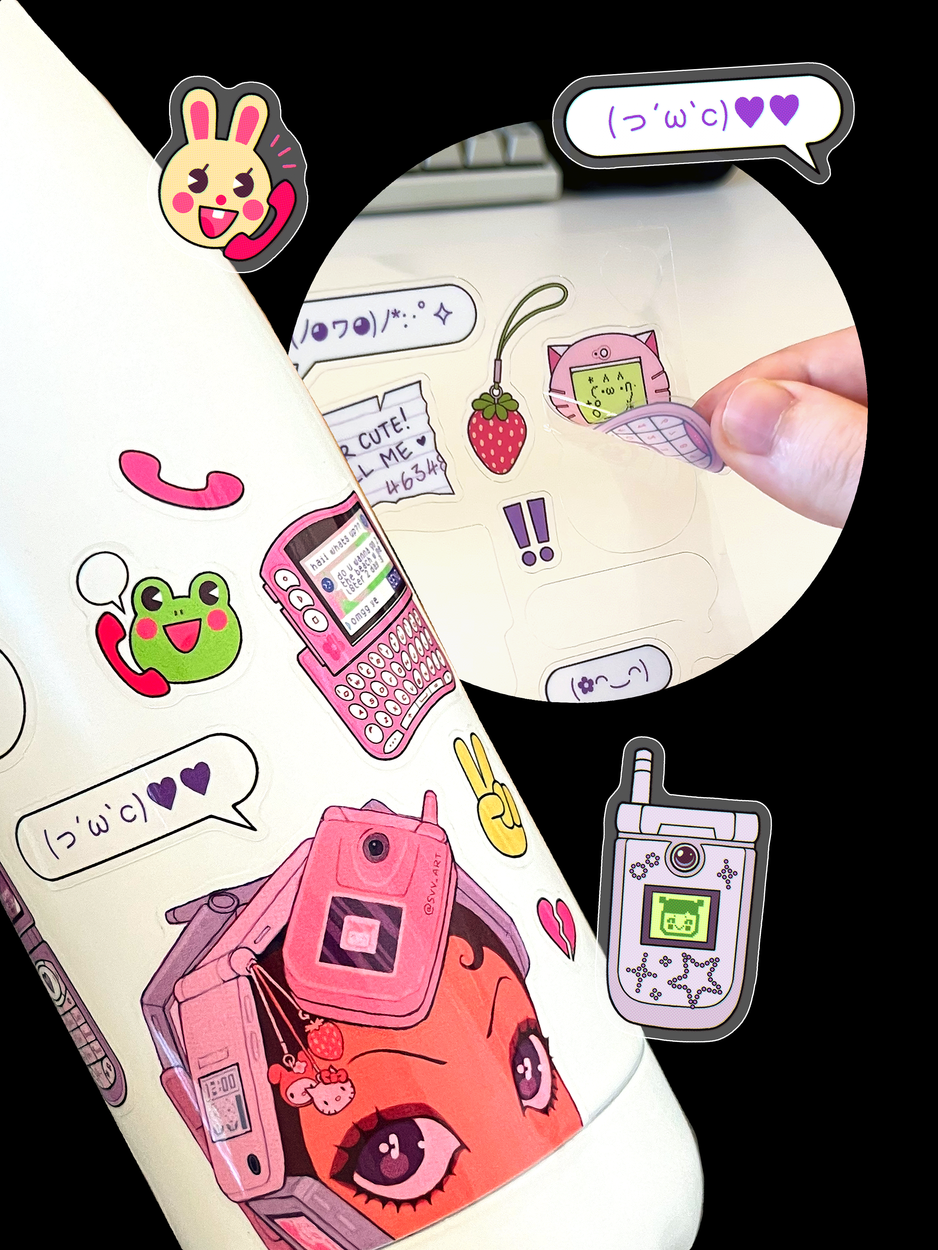 'Call Me' Clear Sticker Sheet