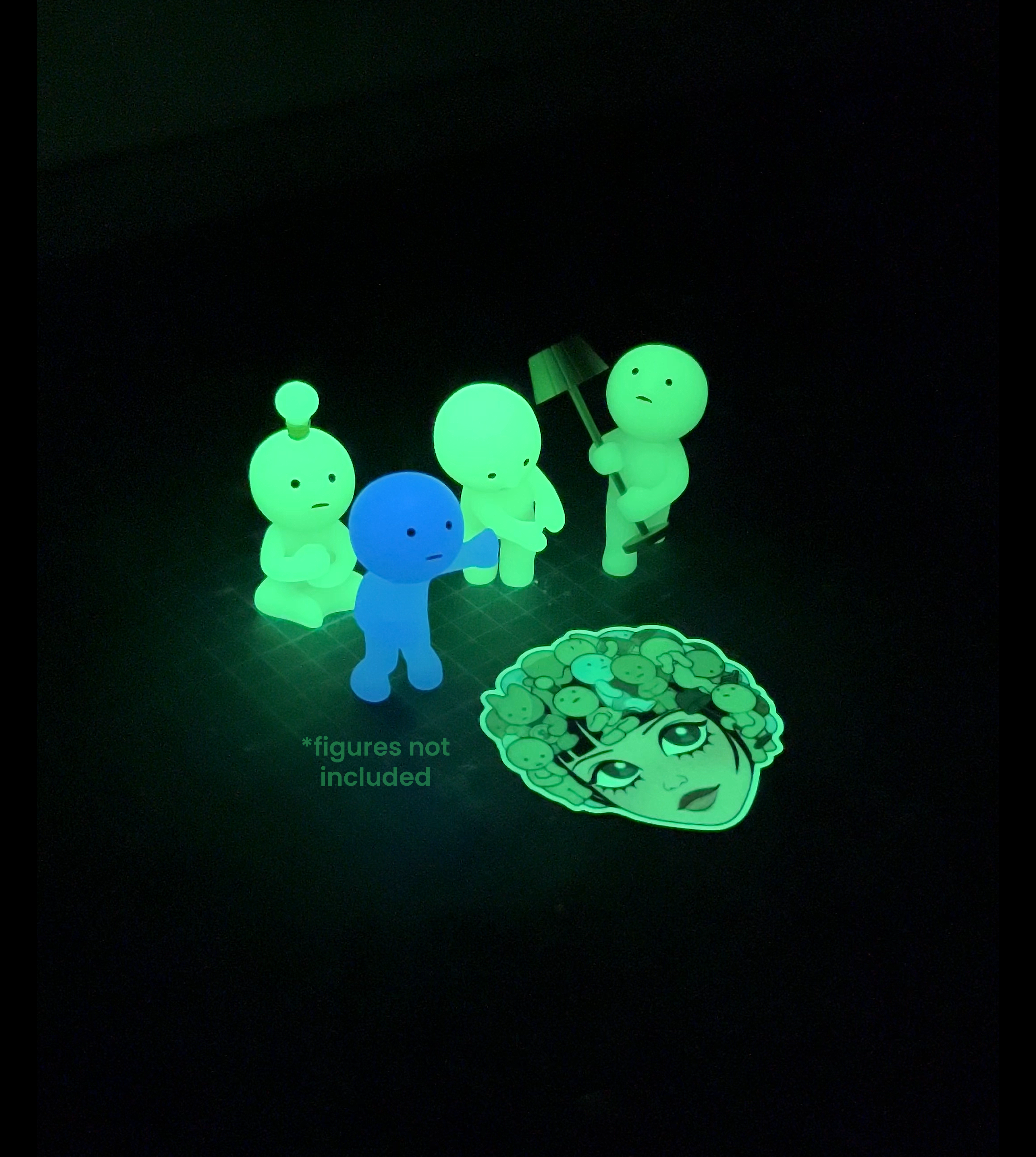 'Ghost Friends' Glow-in-the-dark Vinyl Sticker